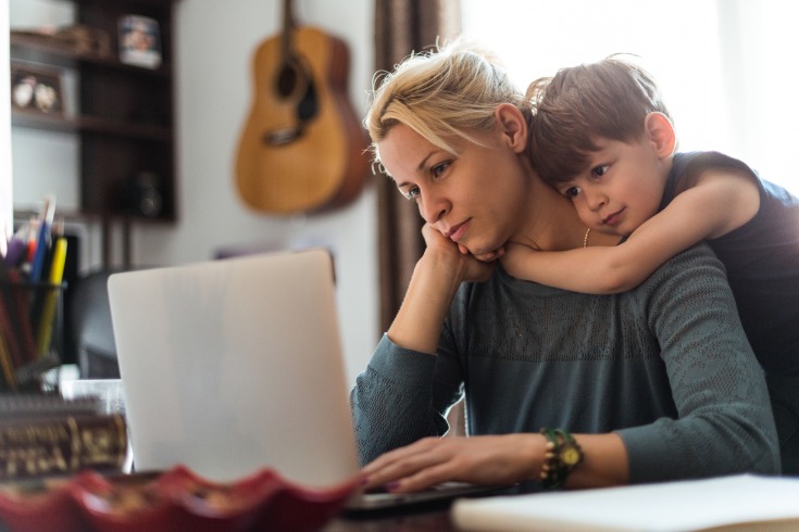 Working mother, juggling work stress and running a household